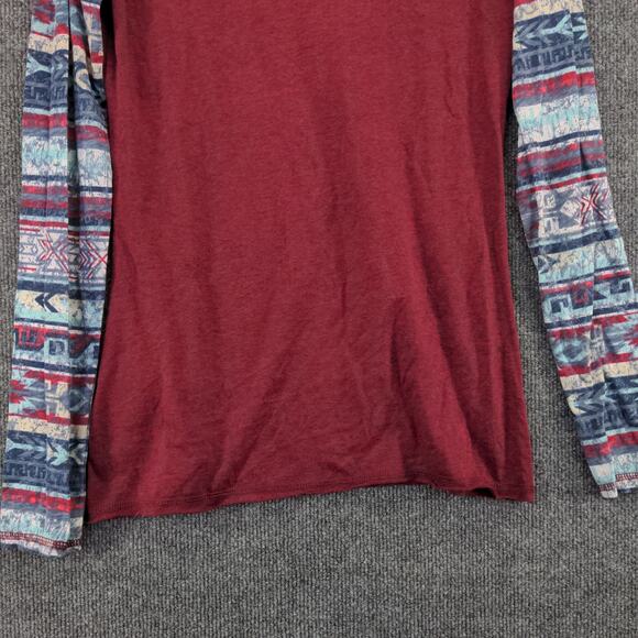 Panhandle Long Sleeve T Shirt Earn Your Spurs Rodeo Spirit Size M Red Western - Picture 9 of 10